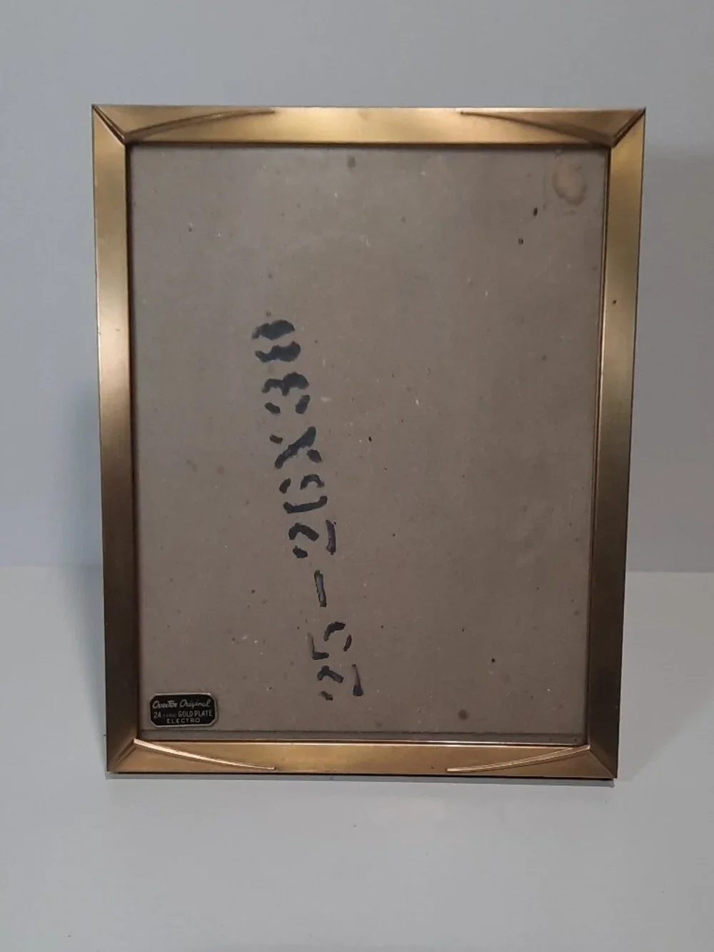 Vintage Picture Frame Overton Original 24 K Gold Plated Electro Holds 8 x 10